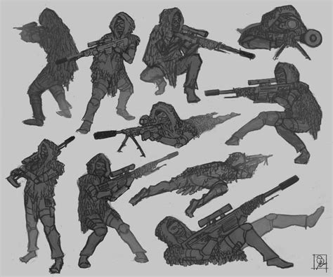 Sniper Gesture sketches , Sergio Ramirez on ArtStation at https://www ...