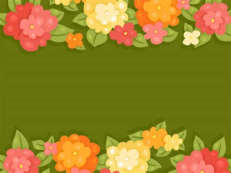 Plants Party Powerpoint Templates - Green, Nature, Yellow Backgrounds