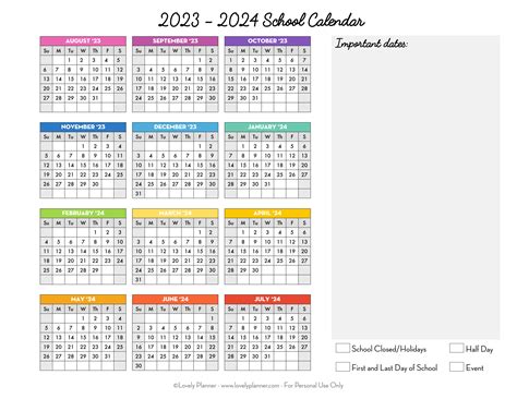 Free Printable Academic Calendar 2023 2024 - April 2024 Calendar Printable