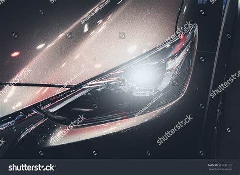 Headlight Car Projectorled Modern Luxury Technology Stock Photo ...