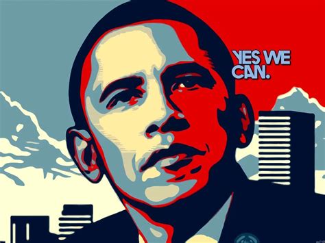 Shepard Fairey Barack Obama Yes We Can Art printing wall poster 24"x32"wbp05162|print postcards ...