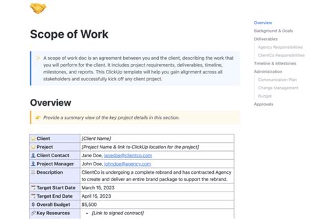 How to Write a Scope of Work (With SOW Examples & Templates) - The ...