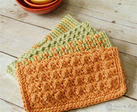 Seeing Squares Crochet Dishcloth Pattern | Petals to Picots