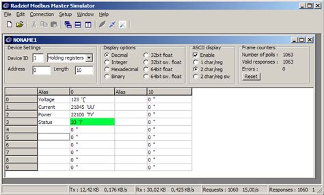 Modbus Master Simulator - free software utility for testing Modbus ...