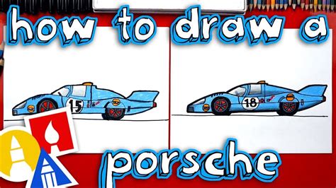 How To Draw A Porsche Race Car | Art for kids hub, Drawings, How to drow