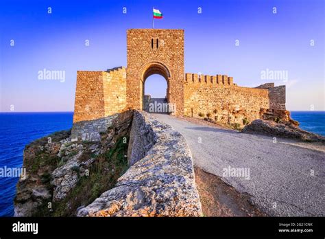 Kaliakra Fortress, Bulgaria. Medieval ruins on Cape Kaliakra, Black Sea, Bulgaria Stock Photo ...