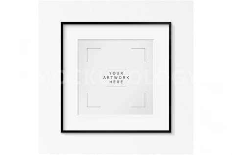 Black Square Frame Mockup Flawless and modern frame mockup that can be used to display your ...