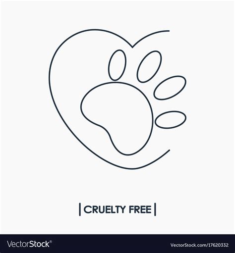 Animal cruelty free logo Royalty Free Vector Image