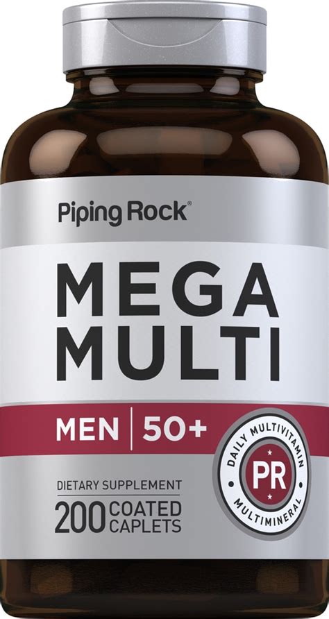 Mega Multiple for Men 50 Plus | Multivitamin for Older Adults | PipingRock Health Products