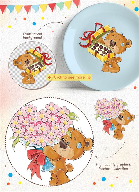 Lovely teddy bears. Happy Birthday! card on Behance