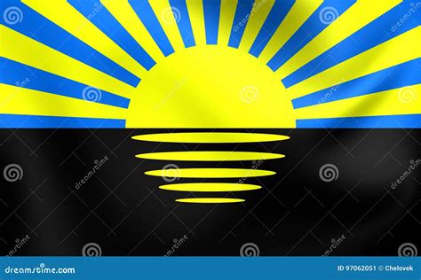 Flag of the Donetsk Oblast stock illustration. Illustration of russia ...