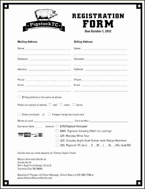 Registration form Template Word original 10 event Registration form Template Microsoft Word ...