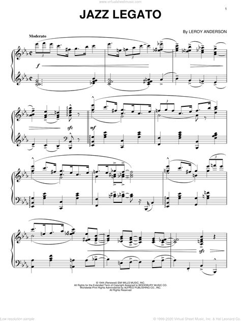 Jazz Legato sheet music for piano solo (PDF)