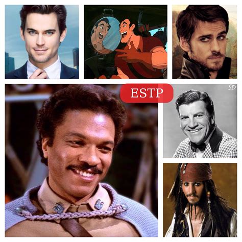 ESTP fictional characters (Not all-inclusive, just some great examples) :) Mbti, Character Types ...