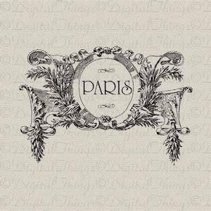 Vintage French Paris Sign Floral French Decor Wall Decor Art Printable Digital Download for Iron ...