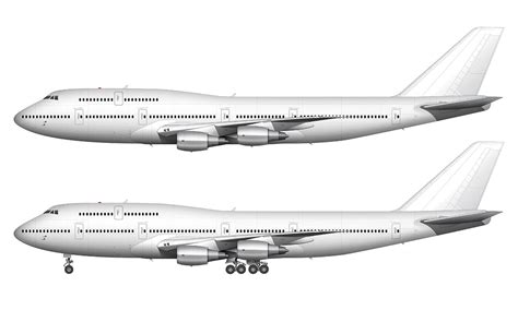 » Boeing 747-400F (SCD and BCF) blank illustration templates