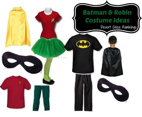 Batman and Robin Super Hero Family Costume Ideas - Desert Chica