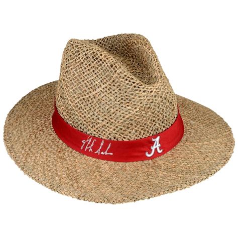 Nick Saban Alabama Crimson Tide Autographed Straw Hat | Official Alabama Crimson Tide Store