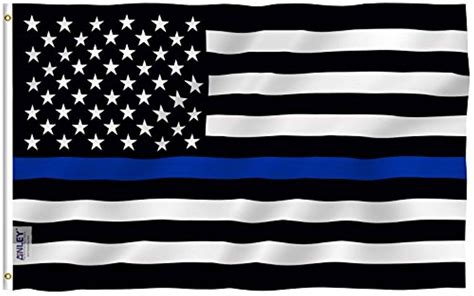 Thin Blue Line USA Flag Law Enforcement Polyester Flag