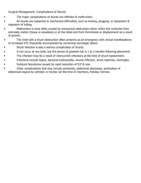 Surgical Management - Complications of Shunts - Surgical Management ...