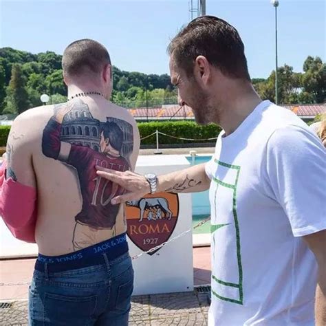 Tattoo uploaded by Tattoodo • Francesco Totti checking out his fan's backpiece honoring him # ...