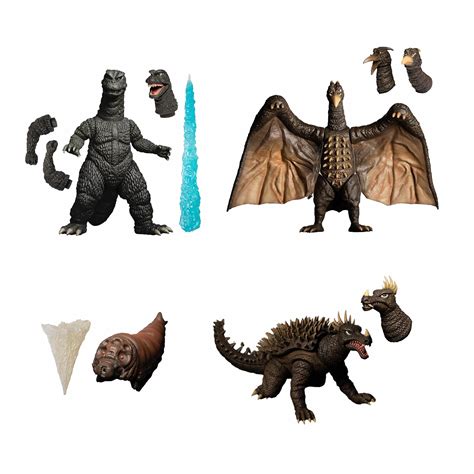 Godzilla: Godzilla Vs Hedorah (1971) 3-Figure Boxed Set 5-Points XL Action Figure By Mezco Toys ...