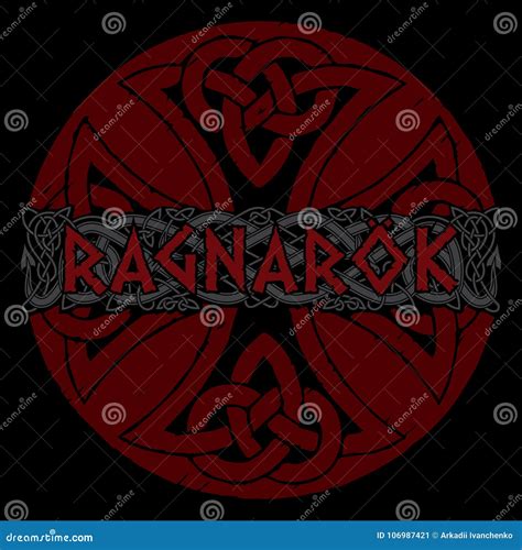 Scandinavian Pattern - Ragnarok. Illustration of Norse Mythology Stock Vector - Illustration of ...