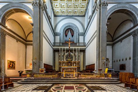 The interior of the Basilica di San Lorenzo Stock Photo | Adobe Stock