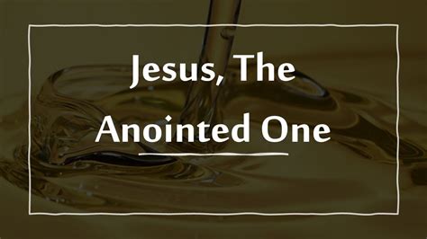 Jesus: The Anointed One (Luke 4:14-44) - The Gospel Of Luke ‹ Anderson Church of Christ