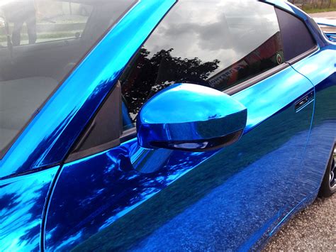 Nissan GT-R Wrapped in Blue Chrome