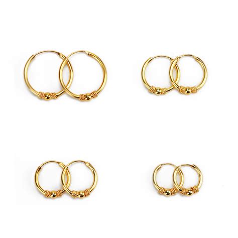 Details 71+ 24 carat gold hoop earrings latest - 3tdesign.edu.vn