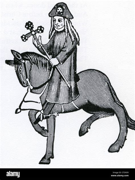 THE CANTERBURY TALES by Geoffrey Chaucer - the Pardoner from an early edition Stock Photo - Alamy