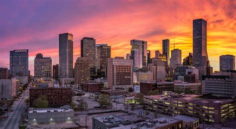 Downtown Houston Fire In The Sky by Francisco J Rios on 500px | Sunset pictures, Sunrise images ...