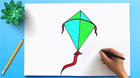 Easy Kite Drawing for beginners How to Draw a flying Kite step by step easy - YouTube