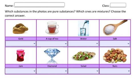 Pure substance or mixture worksheet | Pure products, Substances, Mixtures