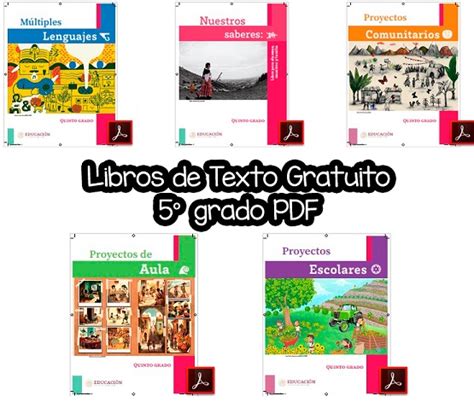 Libros de texto 5° grado 2024-2025 - Diario Educación