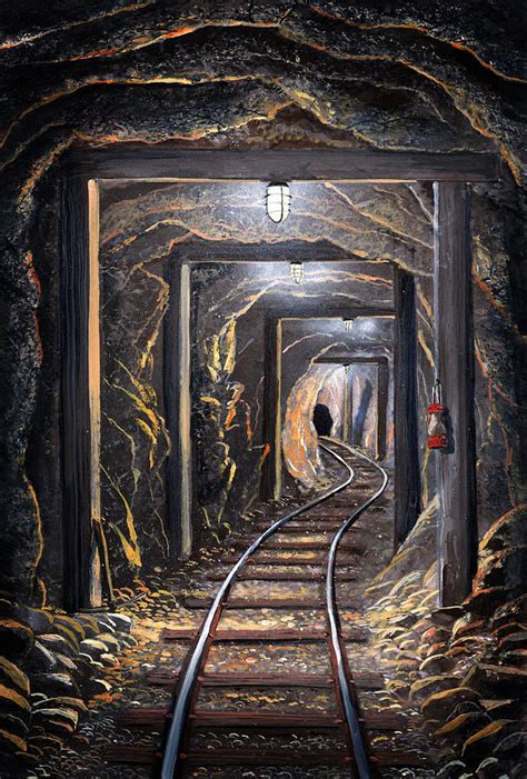 Mine Shaft Mural Painting by Frank Wilson