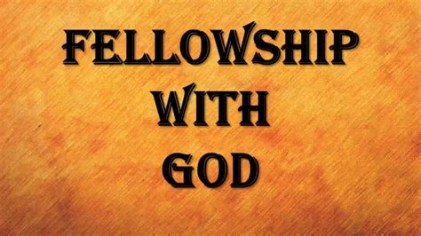 Fellowship With God 01 28 18 - YouTube