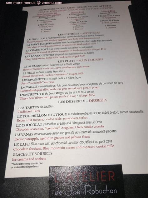 Online Menu of LAtelier de Joel Robuchon Restaurant, Las Vegas, Nevada ...