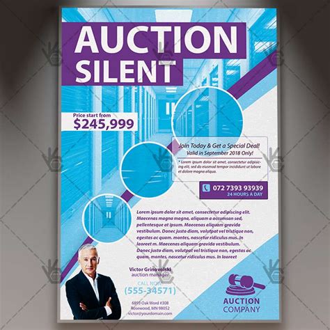 Auction Silent - Premium Flyer PSD Template | PSDmarket