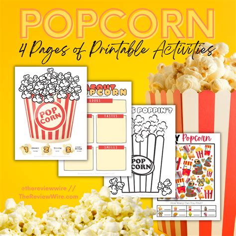 4 Free Printable National Popcorn Day Activities | The Review Wire