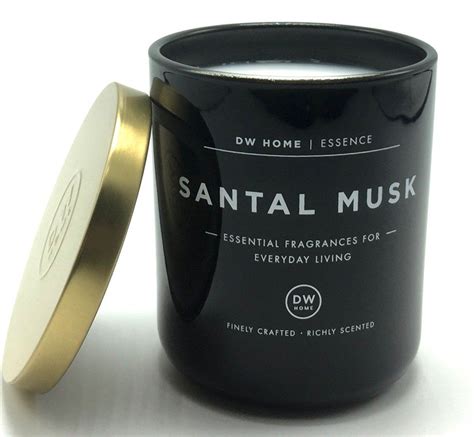 DW Home Santal Musk Scented Soy Wax Blend Candle Essential Fragrances ...