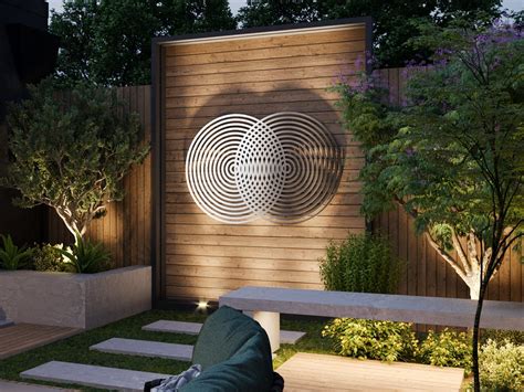 Vesica Piscis Sacred Geometry Outdoor Metal Wall Art Sculpture, Extra ...