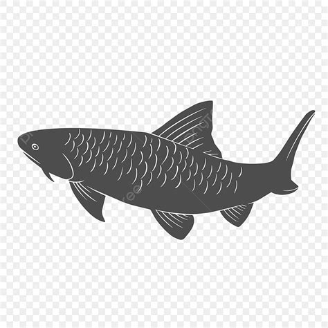 Fish Silhouette Vector PNG, Mahseer Fish Vector, Mahseer Fish, Mahseer Logo, Mahseer Fish Logo ...