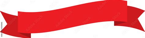 Red ribbon banner, curve badge, label, title box, clip art, png isolated on transparent ...