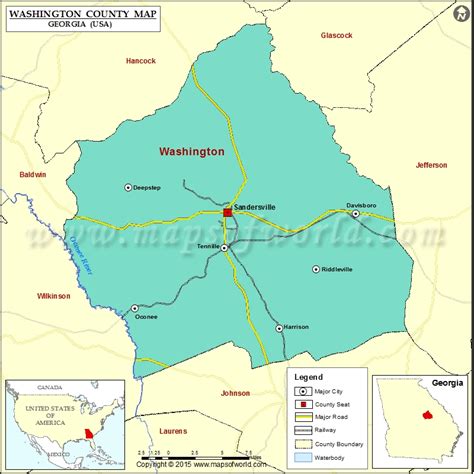 Washington Georgia County Map