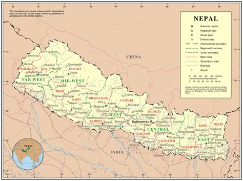 Large detailed political map of Nepal. Nepal large detailed political map | Vidiani.com | Maps ...