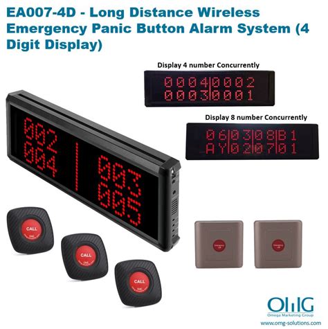 EA007-4D – OMG Long Distance Wireless Emergency Panic Button Alarm ...