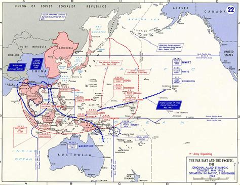 Map of WWII: The Far East and the Pacific 1943