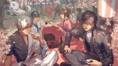 Download Sagaru Yamazaki Tae Shimura Shimura Shinpachi Gintoki Sakata Sadaharu (Gintama) Okita ...